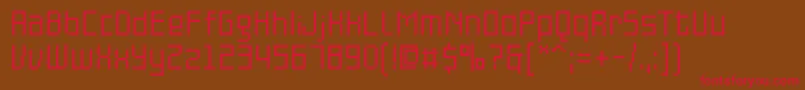 PfonlinethreeproSingle Font – Red Fonts on Brown Background