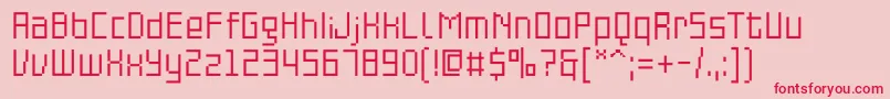 PfonlinethreeproSingle Font – Red Fonts on Pink Background
