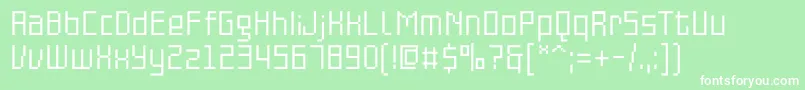 PfonlinethreeproSingle Font – White Fonts on Green Background