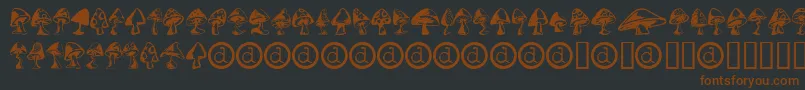 Shrooms Font – Brown Fonts on Black Background