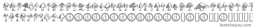 Shrooms Font – Gray Fonts on White Background