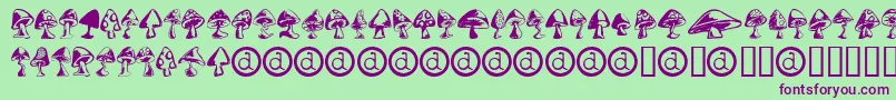 Shrooms Font – Purple Fonts on Green Background