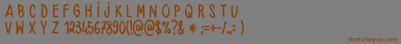 HandbrushCre-fontti – ruskeat fontit harmaalla taustalla