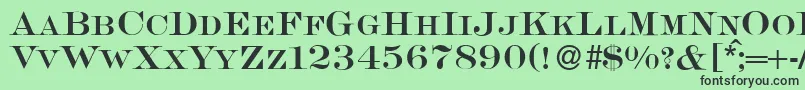 S650RomanRegular Font – Black Fonts on Green Background