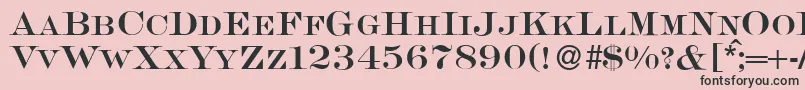 S650RomanRegular Font – Black Fonts on Pink Background