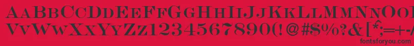 S650RomanRegular Font – Black Fonts on Red Background