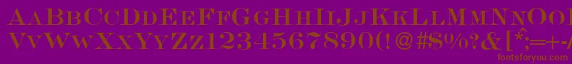 Шрифт S650RomanRegular – коричневые шрифты на фиолетовом фоне