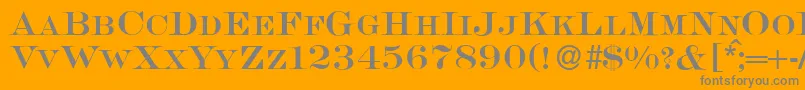 フォントS650RomanRegular – オレンジの背景に灰色の文字