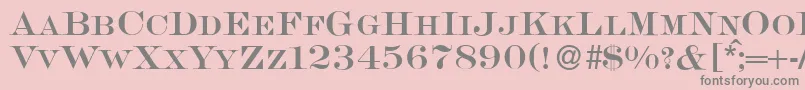 S650RomanRegular Font – Gray Fonts on Pink Background