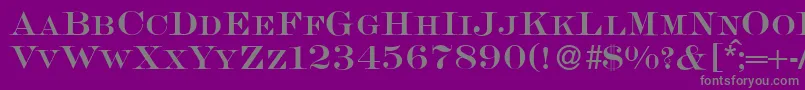 S650RomanRegular Font – Gray Fonts on Purple Background