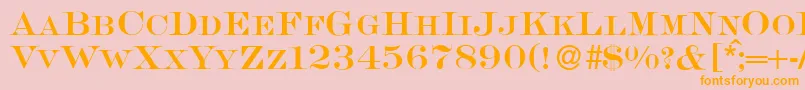 fuente S650RomanRegular – Fuentes Naranjas Sobre Fondo Rosa