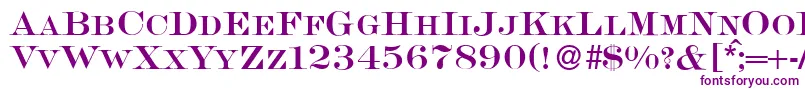 フォントS650RomanRegular – 紫色のフォント