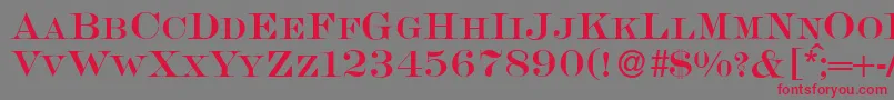 S650RomanRegular Font – Red Fonts on Gray Background