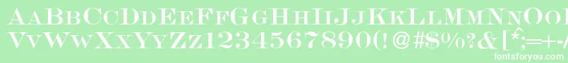 フォントS650RomanRegular – 緑の背景に白い文字