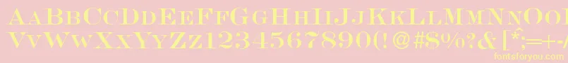 S650RomanRegular Font – Yellow Fonts on Pink Background