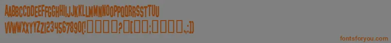 HollywoodHillsCondensed Font – Brown Fonts on Gray Background
