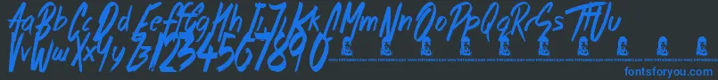MorningStar Font – Blue Fonts on Black Background