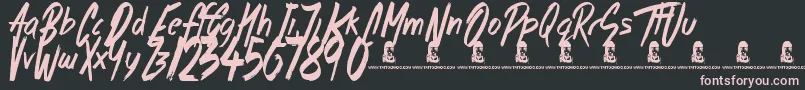 MorningStar Font – Pink Fonts on Black Background