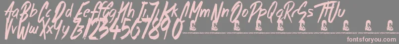 MorningStar Font – Pink Fonts on Gray Background
