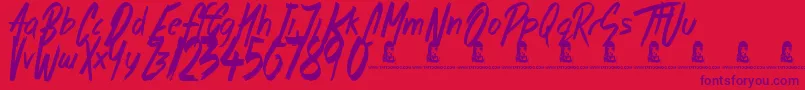 MorningStar Font – Purple Fonts on Red Background