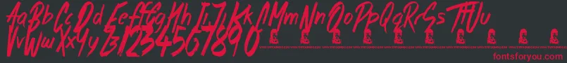 MorningStar Font – Red Fonts on Black Background