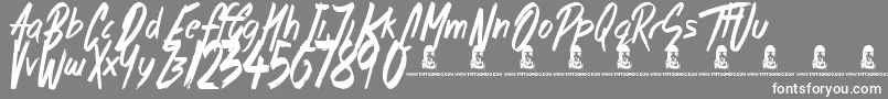 MorningStar Font – White Fonts on Gray Background