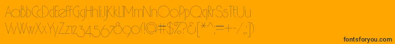Czcionka Hair2 – czarne czcionki na pomarańczowym tle