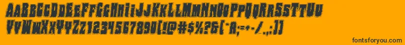 Bogbeastcollegeital Font – Black Fonts on Orange Background