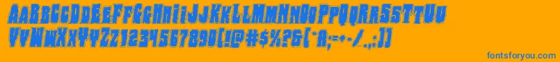 Bogbeastcollegeital Font – Blue Fonts on Orange Background