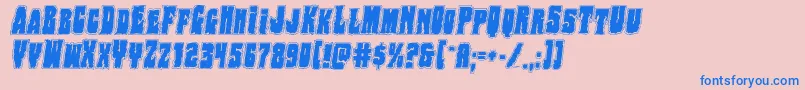 Bogbeastcollegeital Font – Blue Fonts on Pink Background