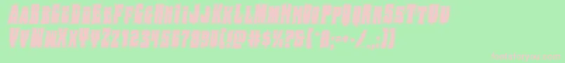 Bogbeastcollegeital Font – Pink Fonts on Green Background