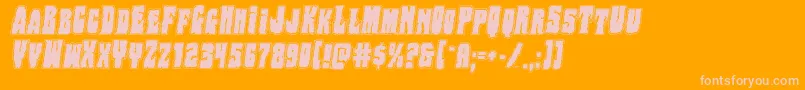 Bogbeastcollegeital Font – Pink Fonts on Orange Background