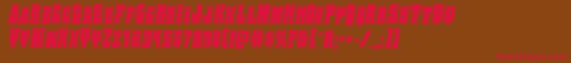 Bogbeastcollegeital Font – Red Fonts on Brown Background