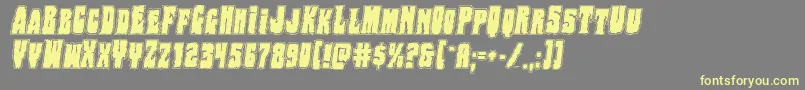 Bogbeastcollegeital Font – Yellow Fonts on Gray Background