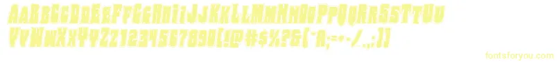 Bogbeastcollegeital Font – Yellow Fonts on White Background