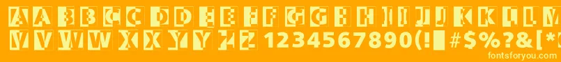Logohalfnhalf Font – Yellow Fonts on Orange Background