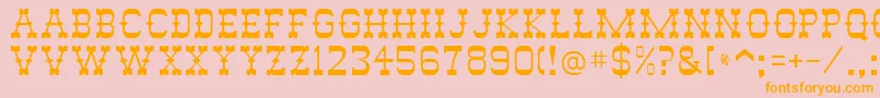 RodeoRegular Font – Orange Fonts on Pink Background