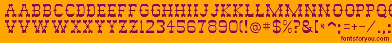 RodeoRegular Font – Purple Fonts on Orange Background