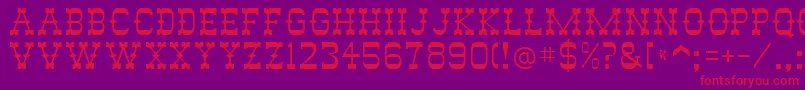 RodeoRegular Font – Red Fonts on Purple Background