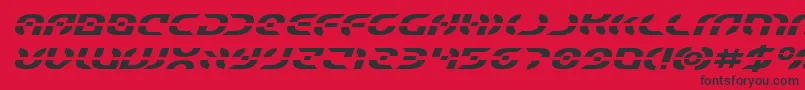 Starfighterexpandital Font – Black Fonts on Red Background