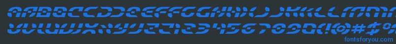 Starfighterexpandital Font – Blue Fonts on Black Background