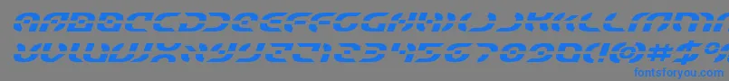 Starfighterexpandital Font – Blue Fonts on Gray Background