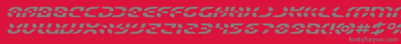 Starfighterexpandital Font – Gray Fonts on Red Background