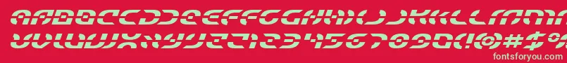 Starfighterexpandital Font – Green Fonts on Red Background