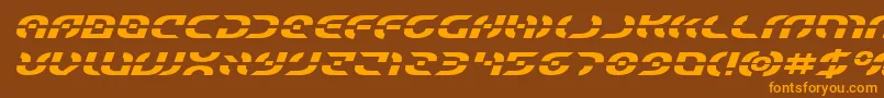 Starfighterexpandital Font – Orange Fonts on Brown Background