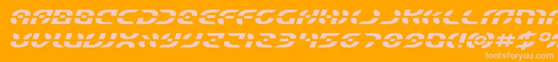 Starfighterexpandital Font – Pink Fonts on Orange Background