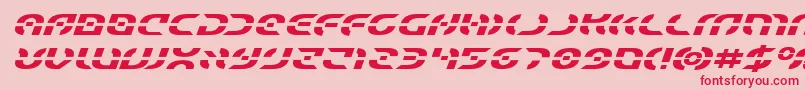 Starfighterexpandital Font – Red Fonts on Pink Background