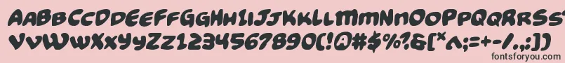 Funnypagessemital Font – Black Fonts on Pink Background