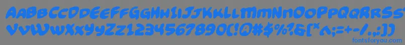 Funnypagessemital Font – Blue Fonts on Gray Background