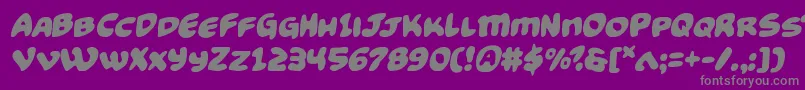 Funnypagessemital Font – Gray Fonts on Purple Background